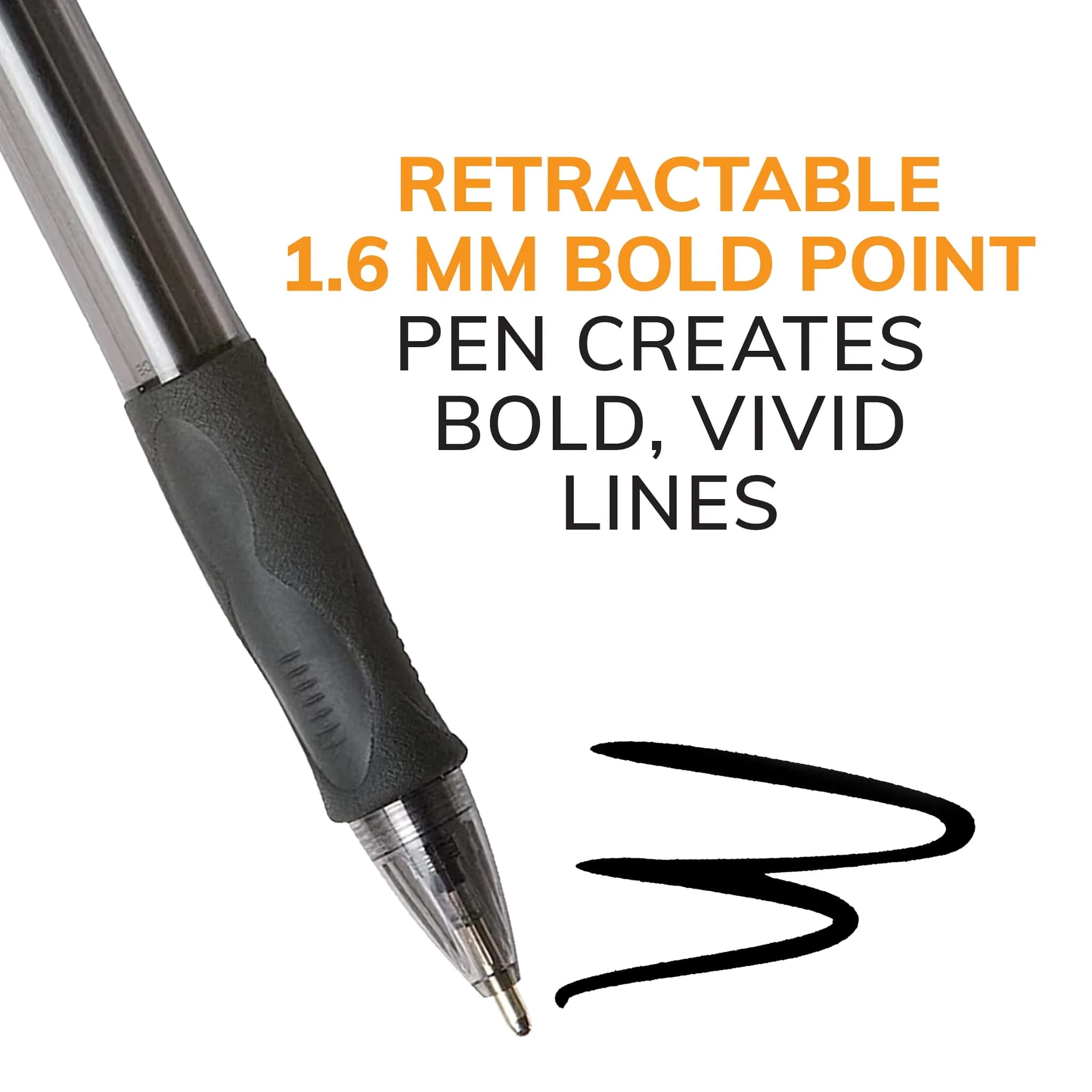BIC Glide Bold Blue Ballpoint Pens, Bold Point 1.6mm, 36-Count Pack | Smooth Ink Flow for Effortless Writing - view 4
