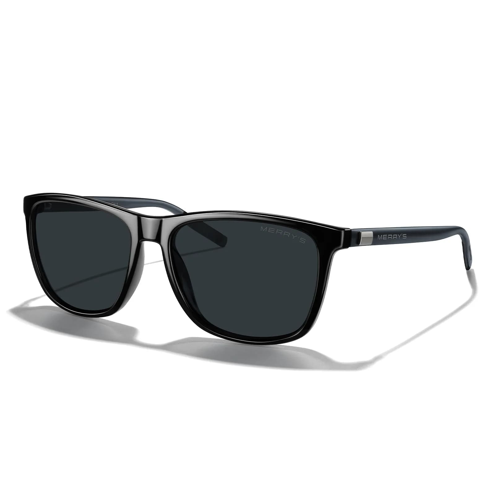 MERRY'S Square Polarized Sunglasses for Men Women Aluminum Temples | UV400 Protection, Polarized & Stylish (70-120 chars)