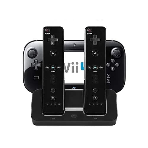 eLUUGIE 3 in 1 Charger Dock Charging Station Base for Wii U Gamepad & Controllers | Convenient Power Stand with LED Indicator thumbnail 1