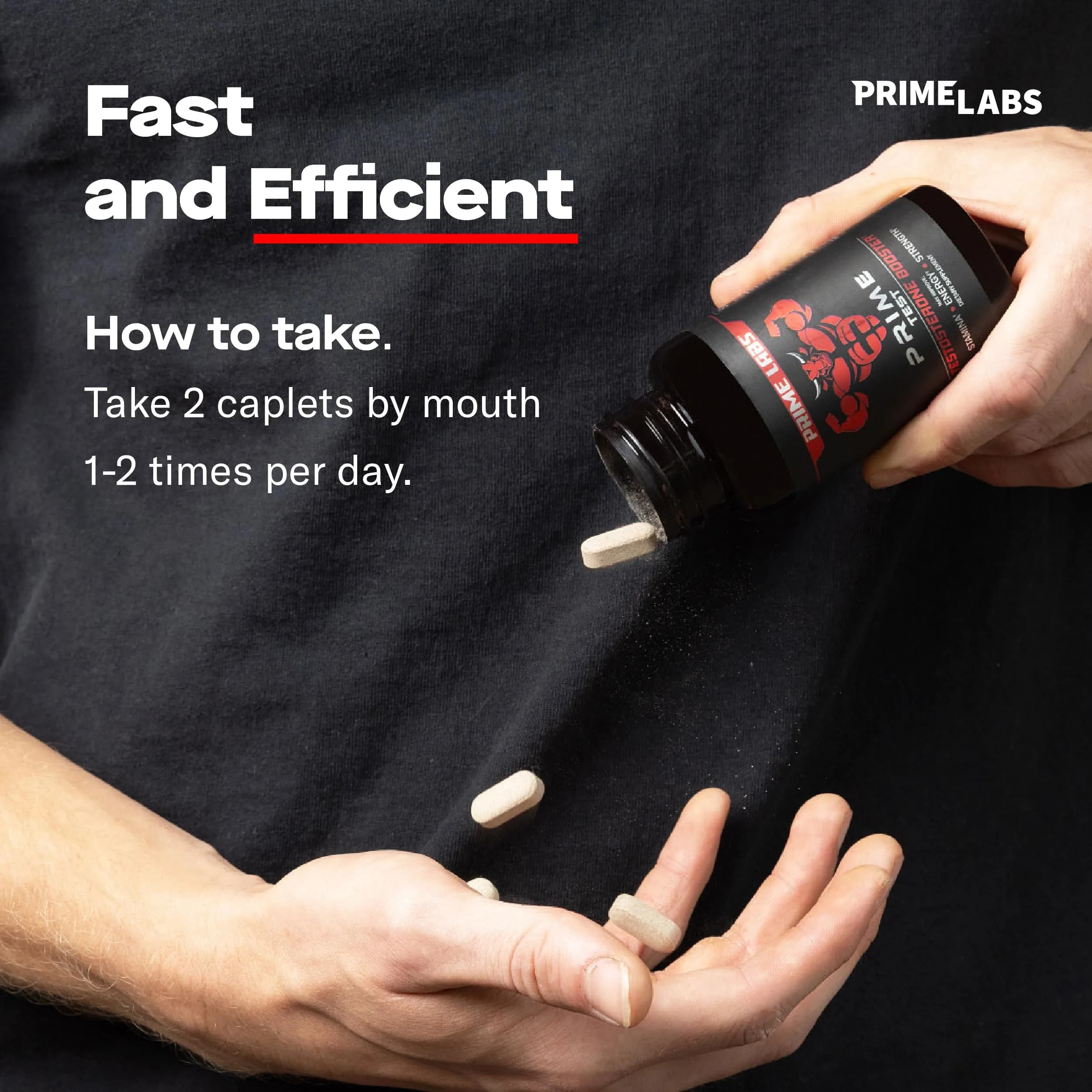 Prime Labs Testosterone Booster for Men, Supports Strength & Stamina | 60 Caplets - view 6