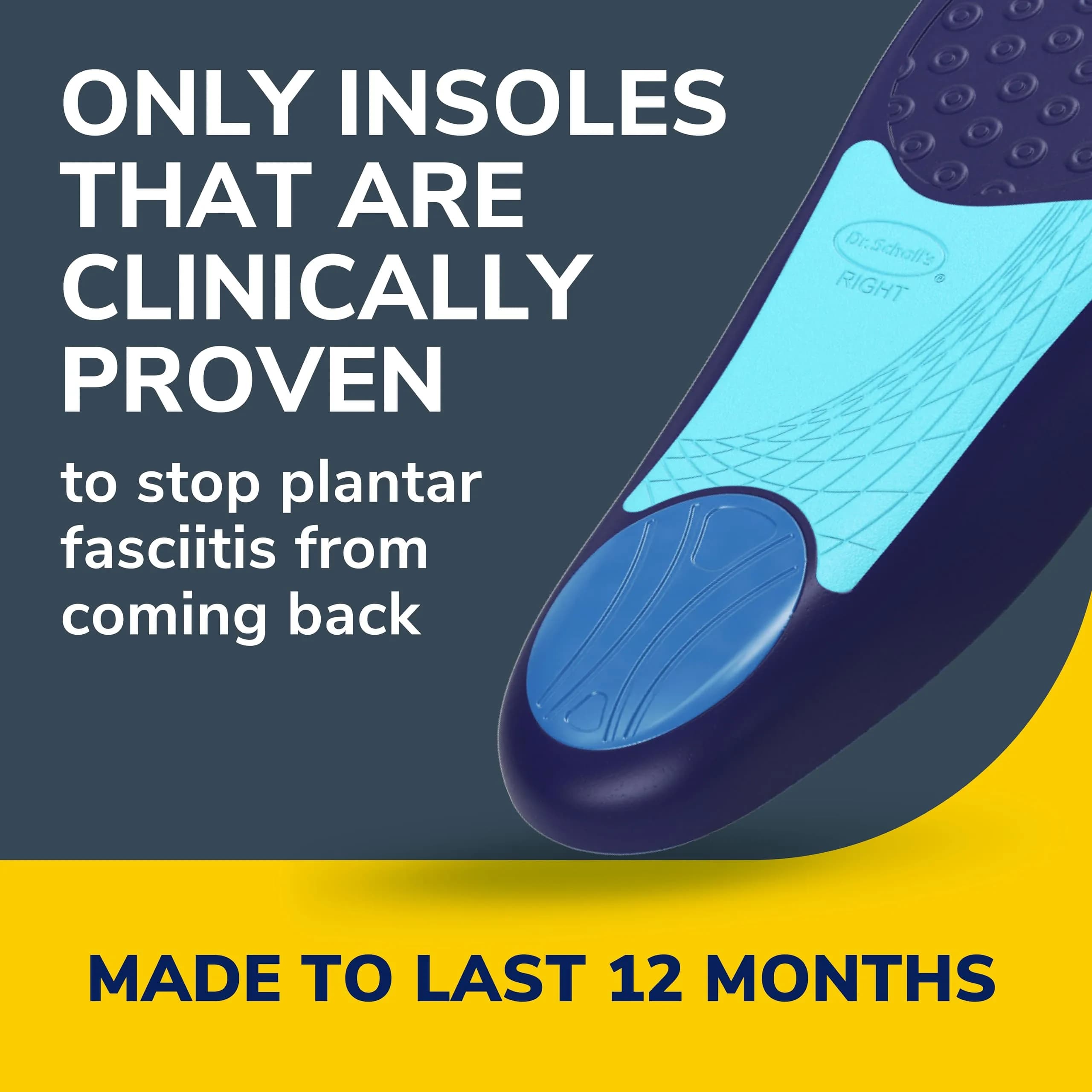Dr. Scholl's Plantar Fasciitis Relief Orthotic Insoles for Women - Medium Arch Support, Cut to Fit | Relieves Heel Pain & Spurs - view 3