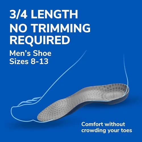 Dr. Scholl's Tri-Comfort Insoles for Men, Size 8-14 (1 Pair) | FDA Approved Arch Support thumbnail 5