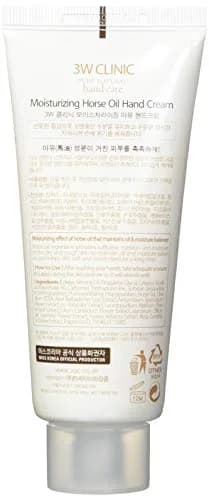 3W Clinic Hand Cream Horse Oil 100ml (3.38 Fl Oz) | Intensive Moisture for Dry Hands thumbnail 2