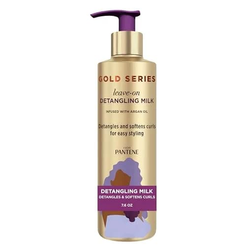 Pantene Gold Series Detangling Milk Leave-On Conditioner 225ml (7.6 Fl Oz) | For Curly, Textured Hair thumbnail 1