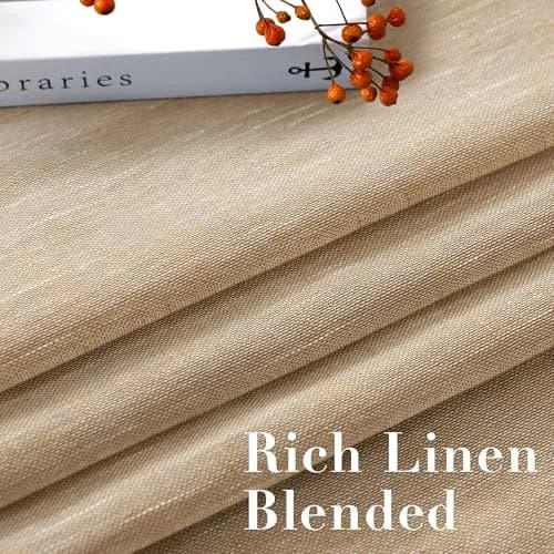 H.VERSAILTEX Taffy Linen Sheer Curtains 96" | Elegant Linen Sheer Panel for Living & Bedroom thumbnail 4
