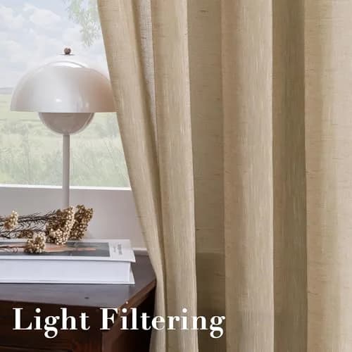 H.VERSAILTEX Taffy Linen Sheer Curtains 96" | Elegant Linen Sheer Panel for Living & Bedroom thumbnail 5
