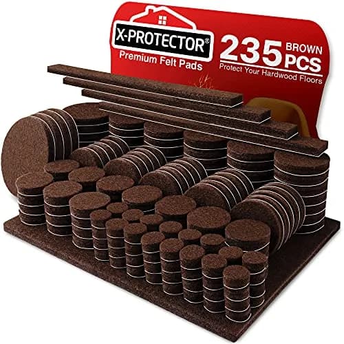 X-Protector Felt Furniture Pads 235 PCS | Hardwood & Laminate Floor Protectors thumbnail 1