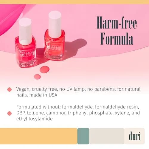 duri 152N Venom Neon Pink Nail Polish Matte Finish 15ml (0.45 Fl Oz) | 7-Free Formula for Healthier Manicures thumbnail 4