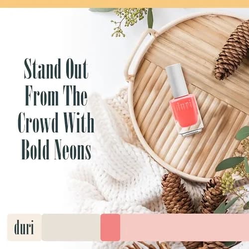 duri 152N Venom Neon Pink Nail Polish Matte Finish 15ml (0.45 Fl Oz) | 7-Free Formula for Healthier Manicures thumbnail 6