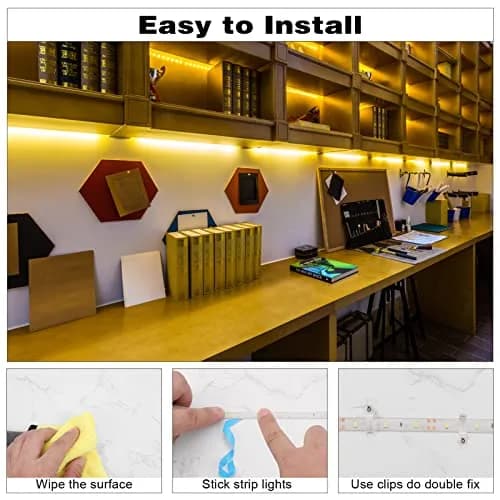 iNextStation 16.4FT 12V LED Light Strip Yellow Waterproof | Bright & Flexible Lighting thumbnail 3
