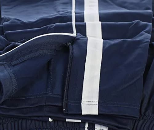Gioberti Men's Athletic Track Pants, Zip Bottom, Navy, X-Large, 32" Inseam | Versatile Sport & Lounge Wear thumbnail 6