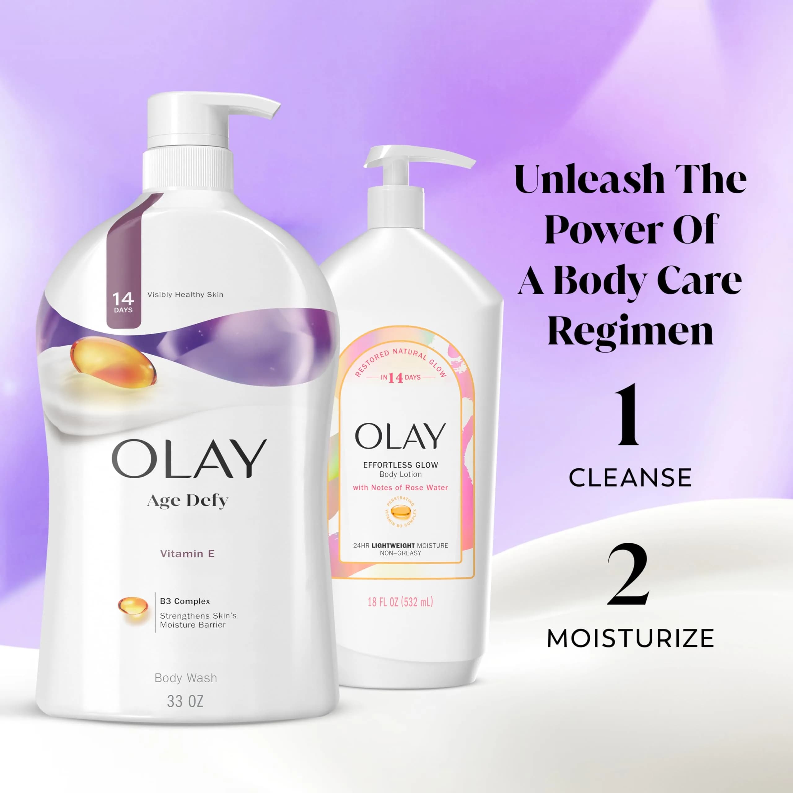 Olay Age Defying Body Wash with Vitamin E, 132 fl oz (33 Fl Oz x 4) | Hydrates for Visibly Healthy Skin - view 8