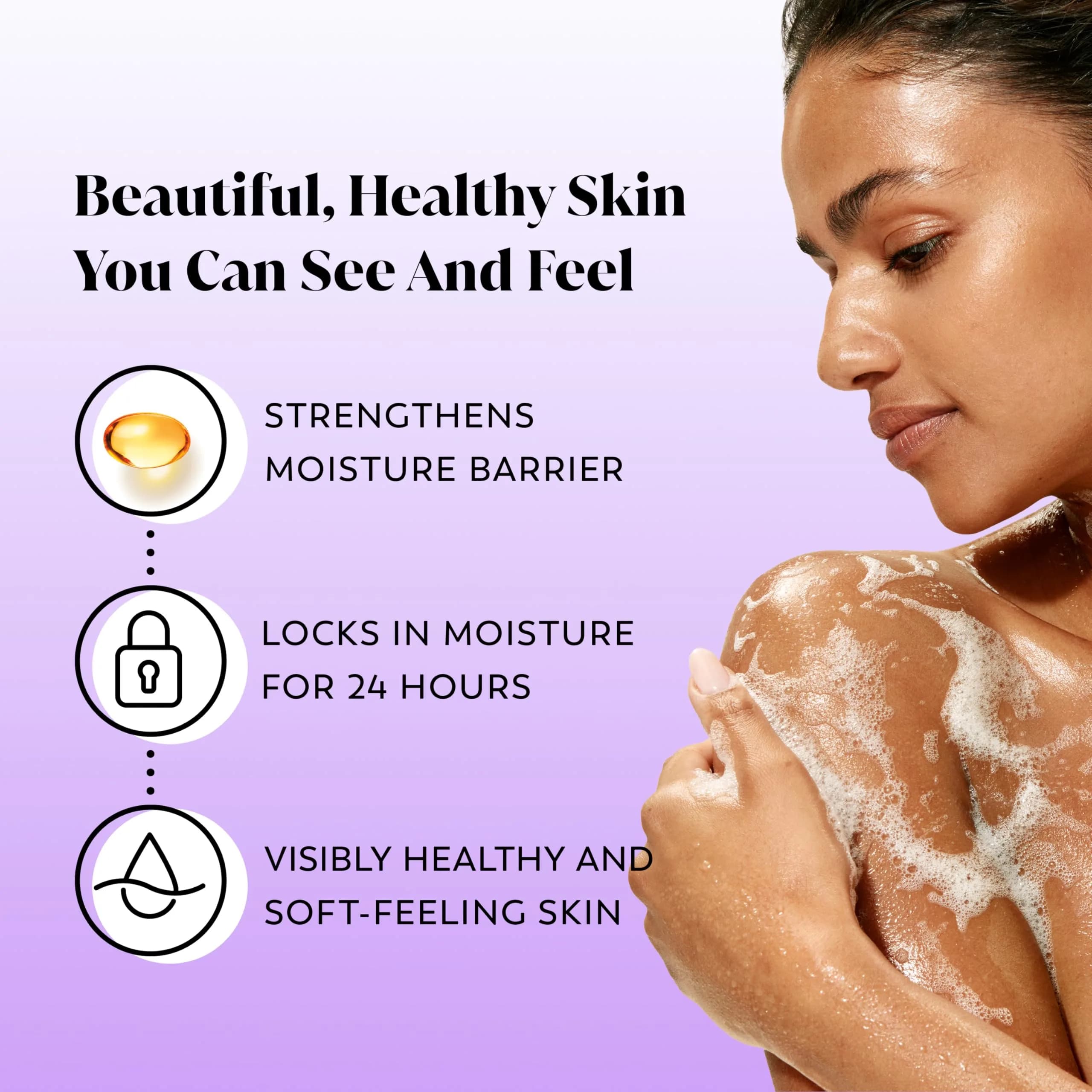 Olay Age Defying Body Wash with Vitamin E, 132 fl oz (33 Fl Oz x 4) | Hydrates for Visibly Healthy Skin - view 2