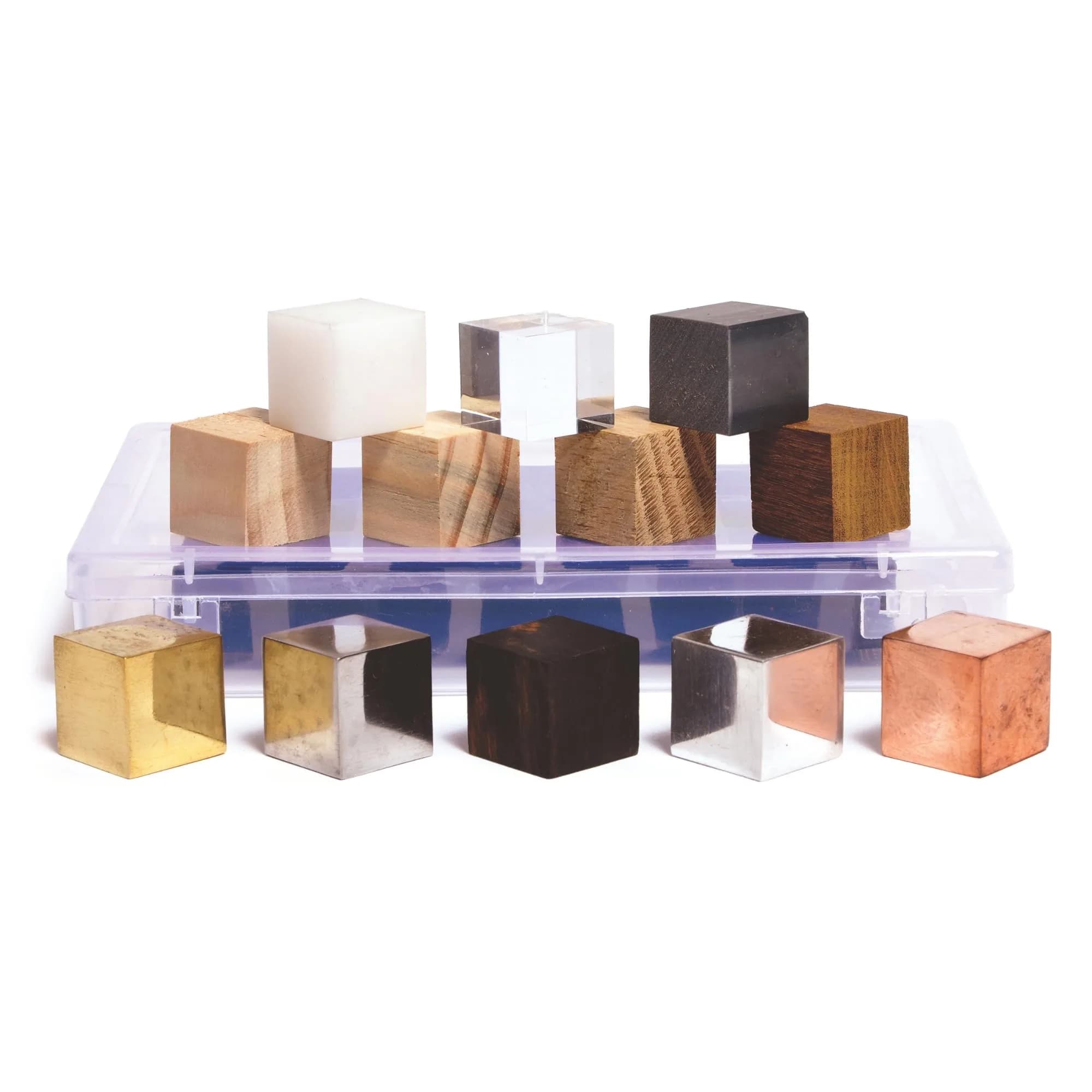 United Scientific Density Cube Set of 12 with Reference Table | Physics & Material Properties Exploration - main product image