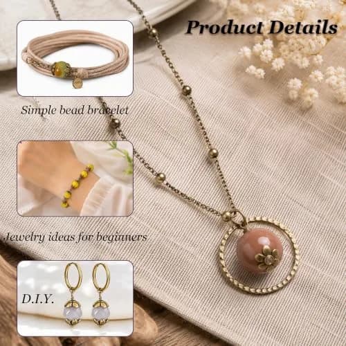 Heather's cf 500pcs Brass Petal Bead Caps for Jewelry Making 6mm | Vintage Tibetan Floral Finish thumbnail 5