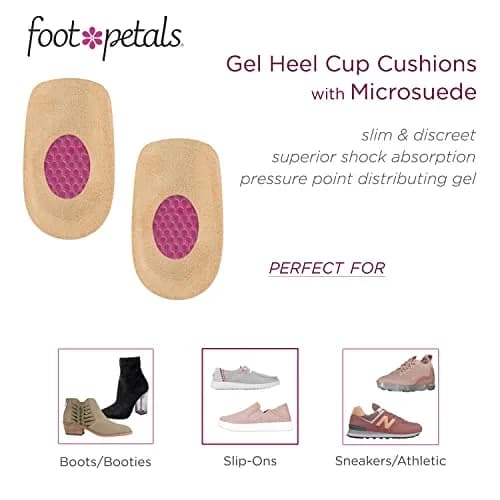 Foot Petals Heel Cups | Prevent Cracked Heels & Stabilize Heels in Women's Shoes thumbnail 4
