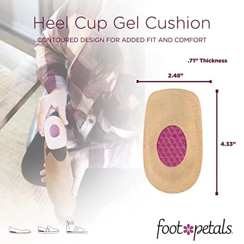 Foot Petals Heel Cups | Prevent Cracked Heels & Stabilize Heels in Women's Shoes thumbnail 3