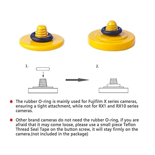 VKO Yellow Metal Soft Shutter Release Button | Compatible with Camera & Photo Accessories thumbnail 2