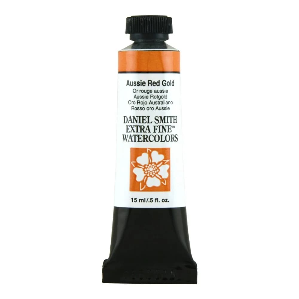 DANIEL SMITH Aussie Red Gold Iridescent Watercolor Paint 15ml (0.5 Fl Oz) | ASTM D4236 Certified - main product image