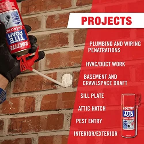 Loctite Tite Foam Gaps & Cracks Spray Foam Sealant 12 fl oz (355ml) | Insulates Gaps and Cracks Up to 1 Inch thumbnail 3