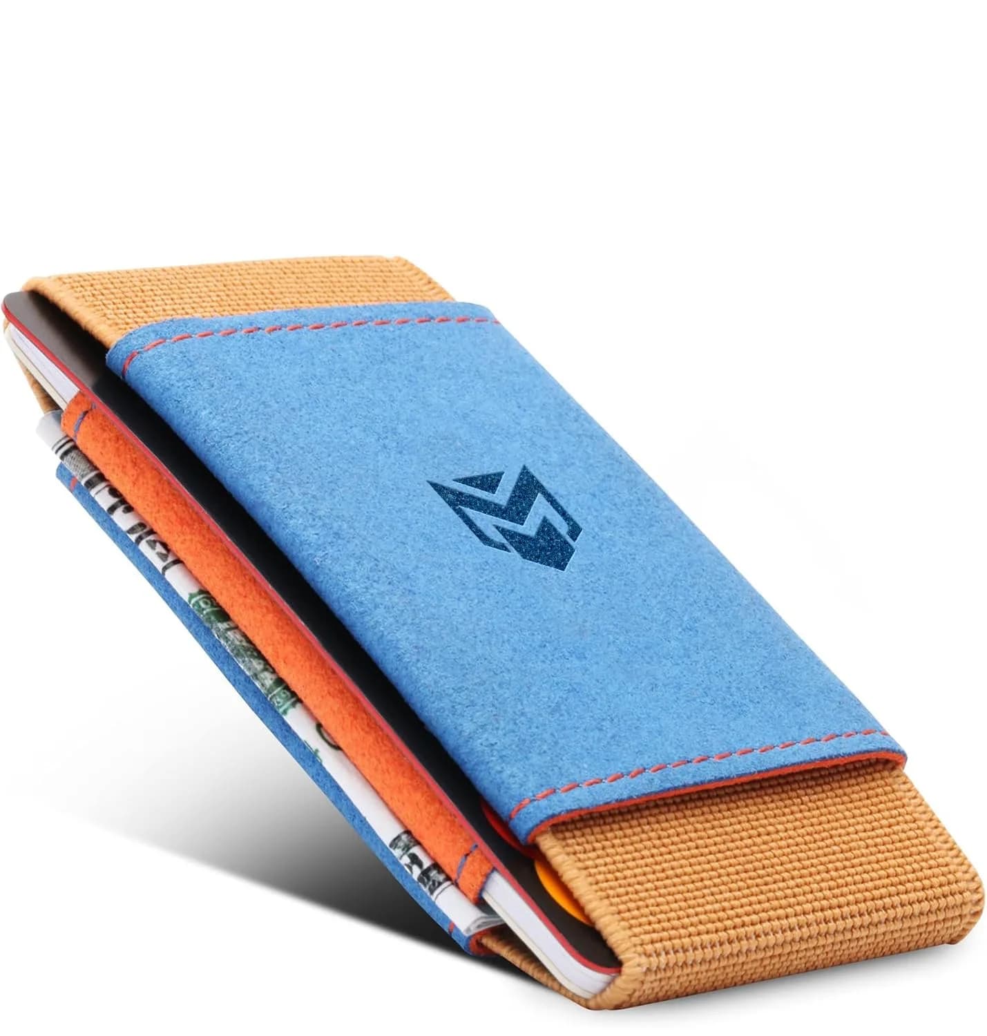 VBAX Elastic Wallet for Men & Women – Slim Minimalist Front Pocket Credit Card Holder, Fits 10 Cards & Cash, Compact & Durable