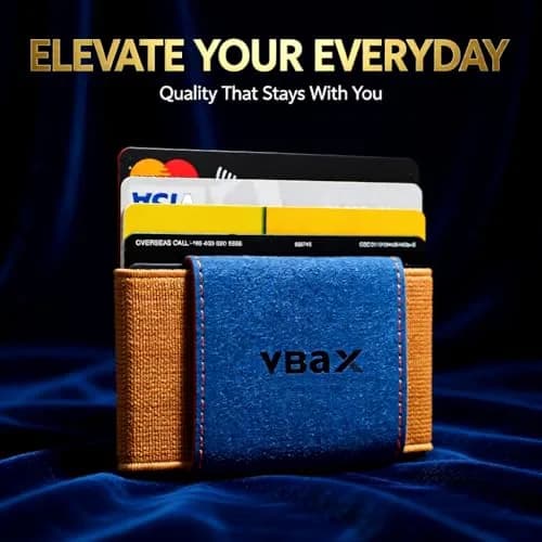 VBAX Elastic Wallet for Men & Women – Slim Minimalist Front Pocket Credit Card Holder, Fits 10 Cards & Cash, Compact & Durable thumbnail 4