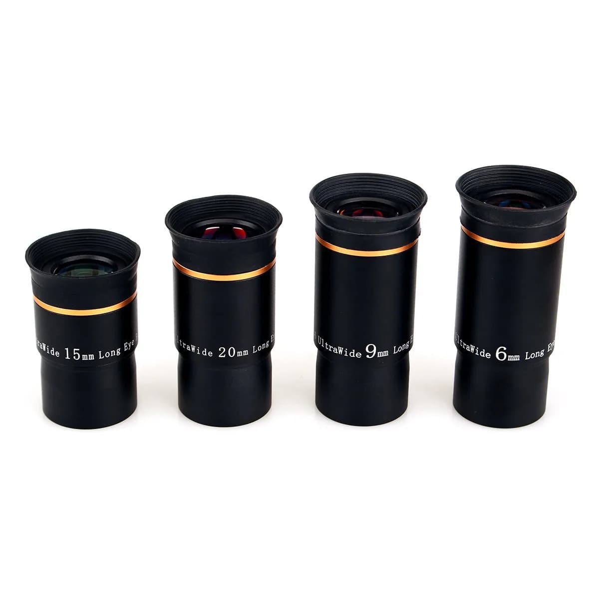 SVBONY 66 Degree Ultra Wide Angle Telescope Eyepiece Set 1.25 inch | 6mm, 9mm, 15mm, 20mm Focal Lengths, Fully Multi Coated Optics - main product image