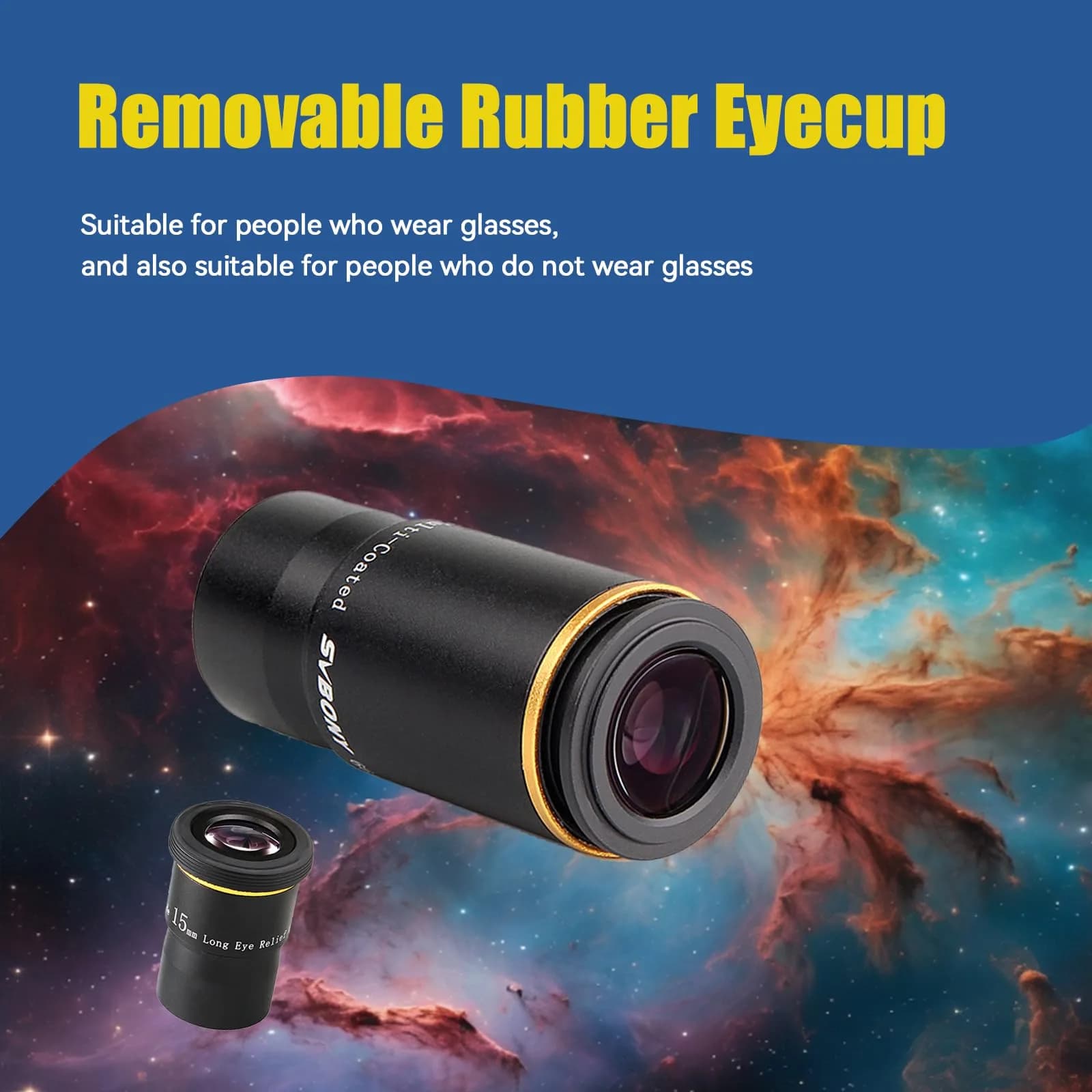 SVBONY 66 Degree Ultra Wide Angle Telescope Eyepiece Set 1.25 inch | 6mm, 9mm, 15mm, 20mm Focal Lengths, Fully Multi Coated Optics - view 8