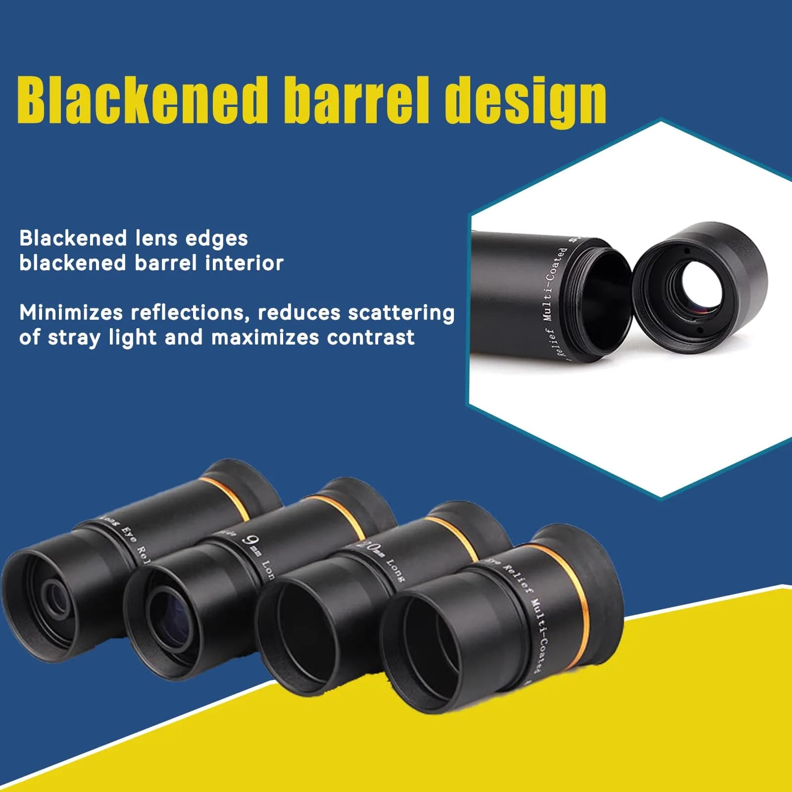 SVBONY 66 Degree Ultra Wide Angle Telescope Eyepiece Set 1.25 inch | 6mm, 9mm, 15mm, 20mm Focal Lengths, Fully Multi Coated Optics - view 9