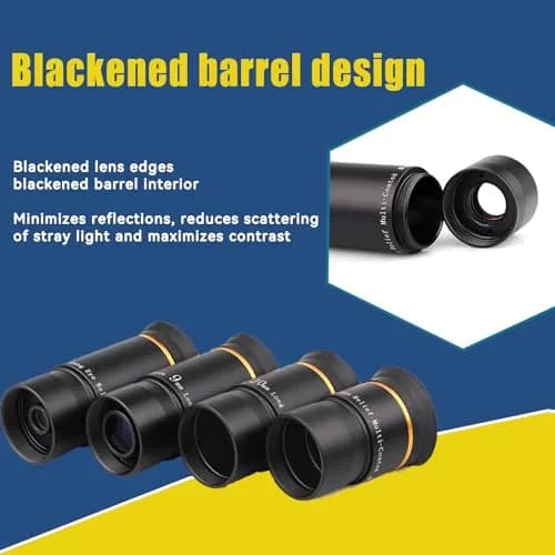 SVBONY 66 Degree Ultra Wide Angle Telescope Eyepiece Set 1.25 inch | 6mm, 9mm, 15mm, 20mm Focal Lengths, Fully Multi Coated Optics thumbnail 9