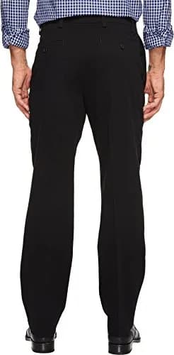 Dockers Classic Fit Khaki Pants - Pleated, Black, 36W x 32L | Stretch & Wrinkle-Free Comfort thumbnail 3