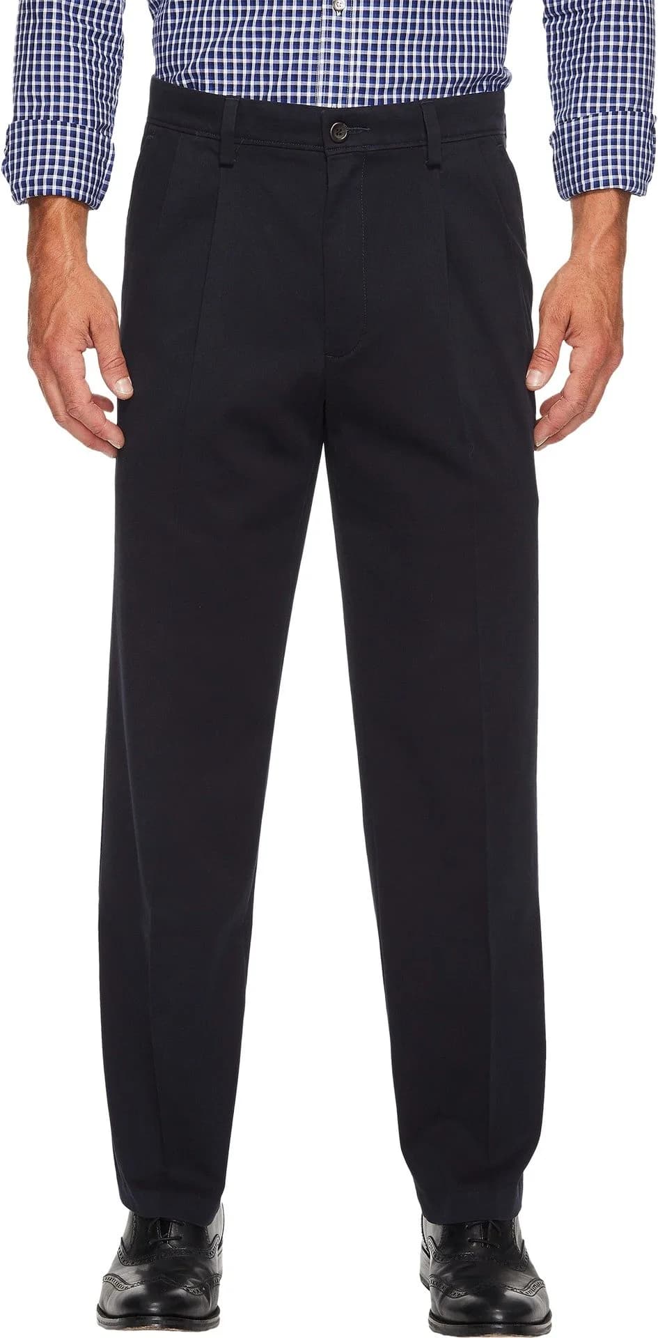 Dockers Classic Fit Khaki Pants 36W x 30L | Stretch, Wrinkle-Free, All-Day Comfort — Dockers Navy (Stretch)