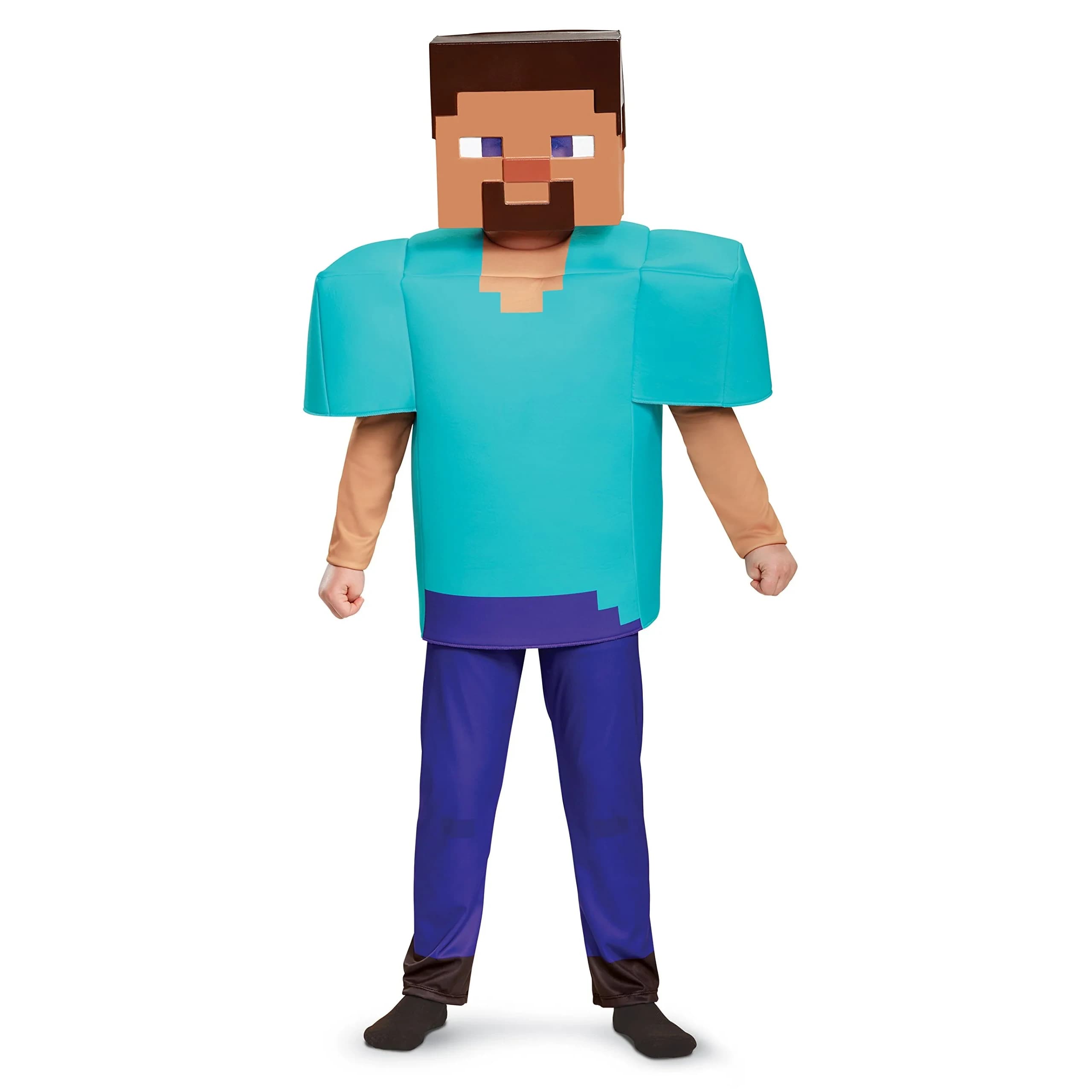 Disguise Minecraft Steve Deluxe Costume for Kids (Size 4-6) | Officially Licensed Halloween Dress Up