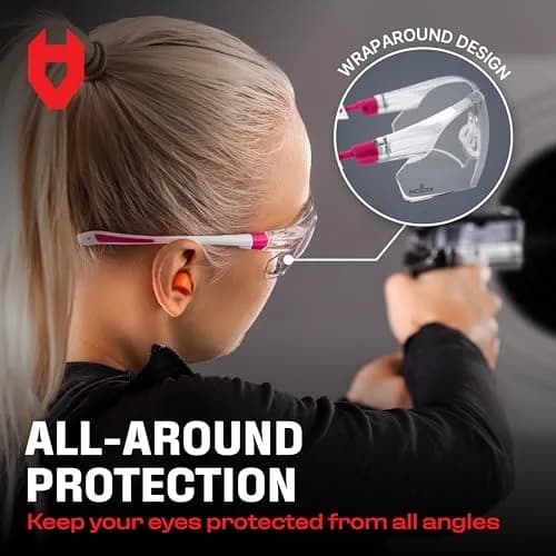 NoCry Clear Safety Glasses for Women with Adjustable Frames & UV Protection | Anti-Fog, Scratch-Resistant, ANSI Z87.1 Rated (1 Pair) thumbnail 7