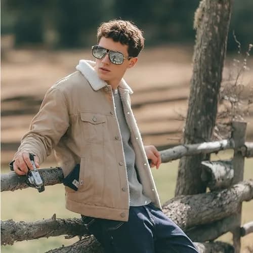 AEVOGUE Men's Oversized Shield Sunglasses AE0336 | Retro Alloy Frame, UV400 Protection, Gold&Gray thumbnail 4