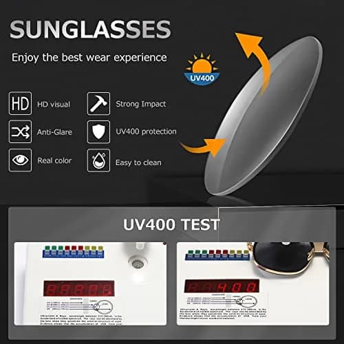 AEVOGUE Men's Oversized Shield Sunglasses AE0336 | Retro Alloy Frame, UV400 Protection, Gold&Gray thumbnail 7