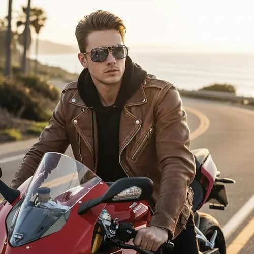 AEVOGUE Men's Oversized Shield Sunglasses AE0336 | Retro Alloy Frame, UV400 Protection, Gold&Gray thumbnail 3