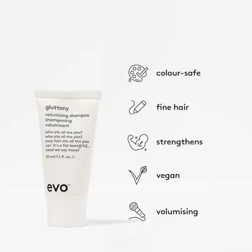 EVO Gluttony Volumizing Shampoo for Fine Hair & All Hair Types, 30ml (1 fl oz) | Sulfate-Free Cleansing for Volume & Body thumbnail 3