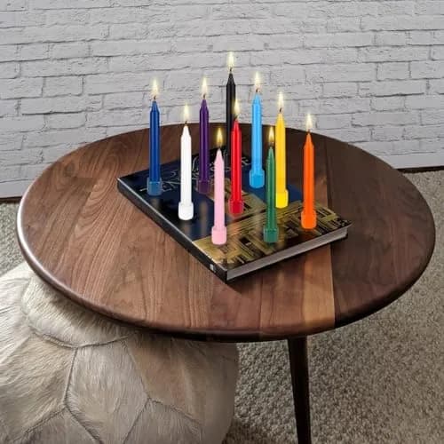 Mega Candles Mini Taper Spell Candles 40 Count | Unscented Gold Mini Tapers for Rituals & Decor thumbnail 5