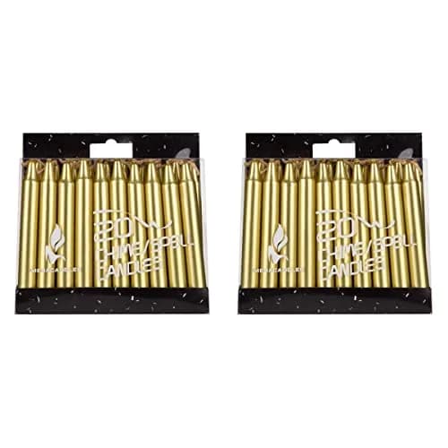 Mega Candles Mini Taper Spell Candles 40 Count | Unscented Gold Mini Tapers for Rituals & Decor thumbnail 3