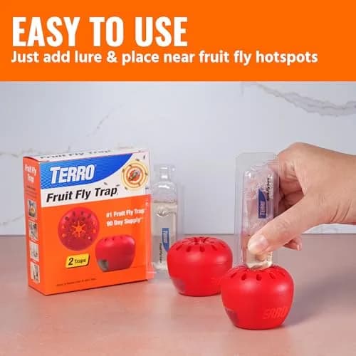 Terro Fruit Fly Trap 4-Pack | 180 Days Lure Supply, Food-Based thumbnail 5