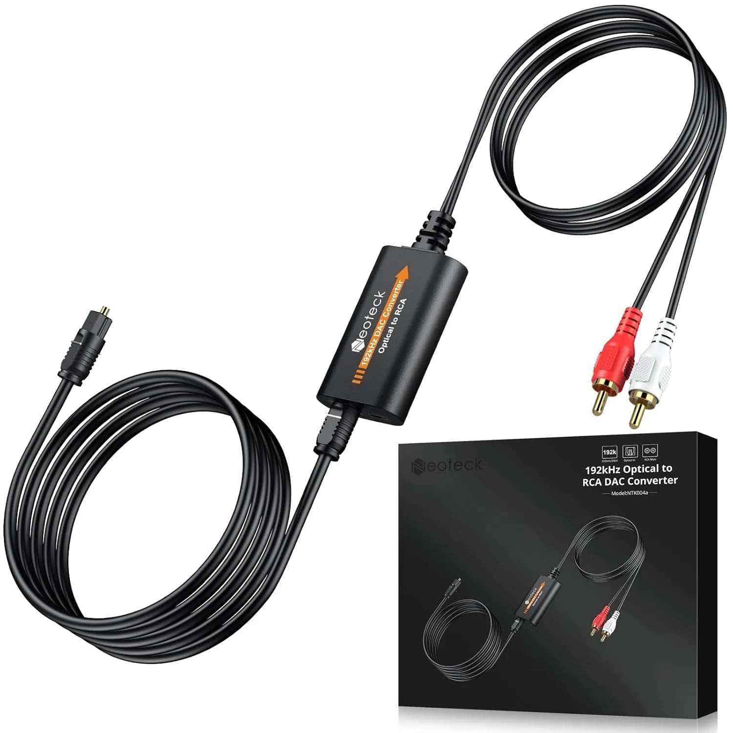 Neoteck 192kHz DAC Converter 47g (1.66 oz) | Converts Optical to RCA for Clearer Audio - main product image
