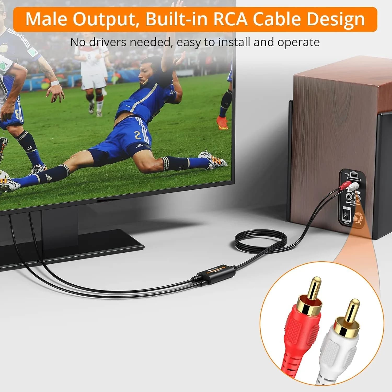 Neoteck 192kHz DAC Converter 47g (1.66 oz) | Converts Optical to RCA for Clearer Audio - view 6
