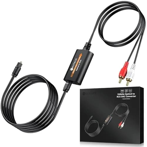 Neoteck 192kHz DAC Converter 47g (1.66 oz) | Converts Optical to RCA for Clearer Audio thumbnail 1