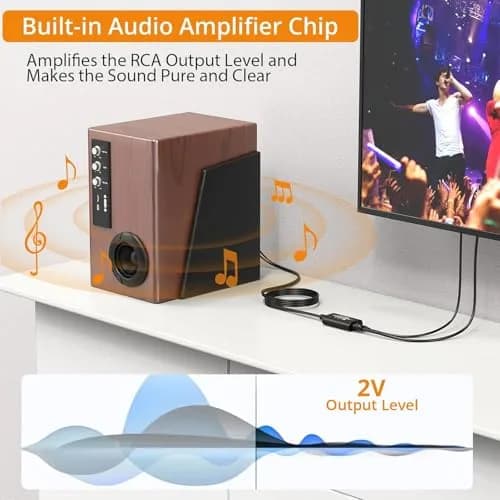 Neoteck 192kHz DAC Converter 47g (1.66 oz) | Converts Optical to RCA for Clearer Audio thumbnail 3