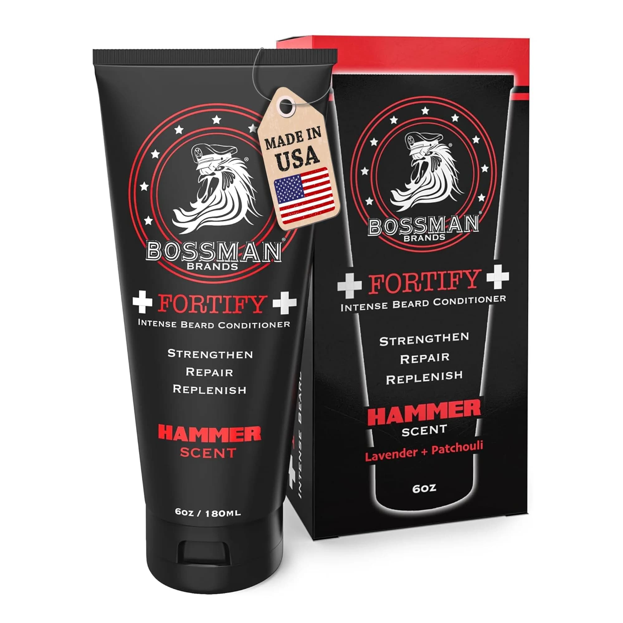 Bossman Fortify Intense Beard Conditioner Hammer 118ml (4 Fl Oz) | Strengthens, Thickens, Moisturizes - main product image
