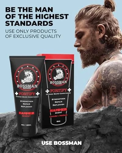 Bossman Fortify Intense Beard Conditioner Hammer 118ml (4 Fl Oz) | Strengthens, Thickens, Moisturizes thumbnail 8