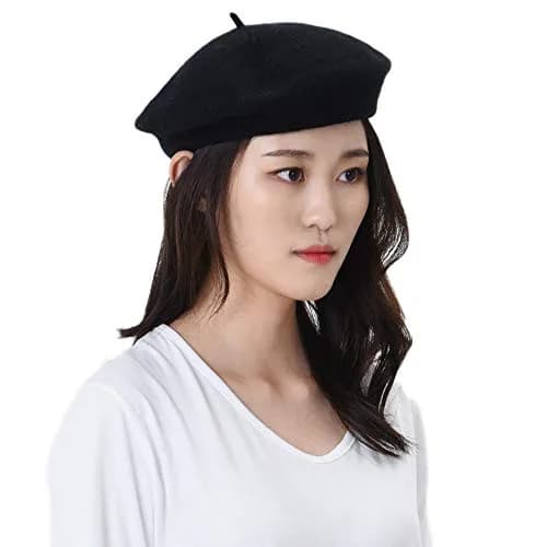 WITHMOONS Wool Beret Hat Warm Winter French Style | Classic French Look for Women thumbnail 1