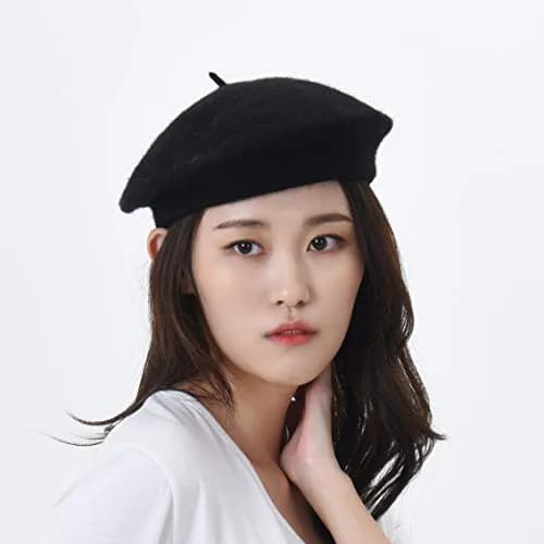 WITHMOONS Wool Beret Hat Warm Winter French Style | Classic French Look for Women thumbnail 2