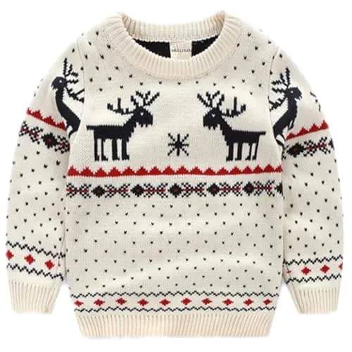 MULLSAN Children's Fireplace Sweater 5T | Cozy Christmas Gift for Boys & Girls thumbnail 1